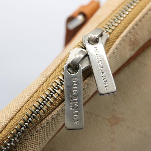 BURBERRY Blue Label Hand Bag Canvas Beige Auth bs10778 - Picture 10 of 16